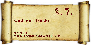 Kastner Tünde névjegykártya
